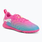 Buty piłkarskie dziecięce PUMA Future 9 Play TT poison pink/puma wht/sun stream/bright aqua/puma blk