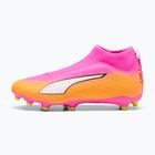 Buty piłkarskie dziecięce PUMA Ultra 6 Match+ LL FG/AG Jr poison pink/puma wht/sun stream/bright aqua/puma blk