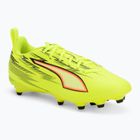 Buty piłkarskie dziecięce PUMA Ultra 6 Play FG/AG Jr yellow alert/puma black/glowing red/lime squeeze