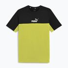 Koszulka męska PUMA ESS+ Block Tee puma black/lime sheen