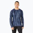 Longsleeve do biegania męski ASICS Road All Over Print blue expanse/midnight