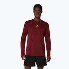Longsleeve do biegania męski ASICS Road Seamless dark red planet