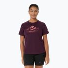 Koszulka do biegania damska Asics Fujitrail Logo Ss Top Dark Aubergine
