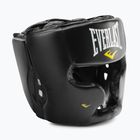 Kask bokserski męski Everlast Skórzany z ochroną policzków i podbródka czarny