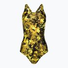 Strój pływacki jednoczęściowy damski Speedo Placement Powerback black/yellow