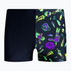 Bokserki pływackie dziecięce Speedo Allover Leg Aquashort navy/green