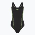 Strój pływacki jednoczęściowy damski Speedo Panel Muscleback black/green