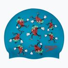 Czepek pływacki dziecięcy Speedo Slogan Print nordic teal/water melon/fake green