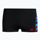 Bokserki pływackie dziecięce Speedo Digital Panel Aquashort scatter black/lava red