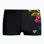 Bokserki pływackie dziecięce Speedo Digital Panel Aquashort bitmpblk/empireyel/bluflm/diva