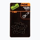 Krętliki karpiowe Fox Edges Flexi Ring Swivel czarne CAC609