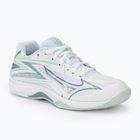 Buty do siatkówki dziecięce Mizuno Lightning Star Z7 JR white/gridge/patinagreen