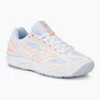 Buty do siatkówki Mizuno Cyclone Speed 4 white/peach parfait/halogen blue