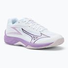 Buty do siatkówki dziecięce Mizuno Lightning Star Z7 white/patrician purple/quince