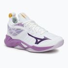 Buty do siatkówki damskie Mizuno Wave Dimension white/patrician purple/quince