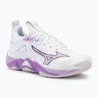 Buty do siatkówki damskie Mizuno Wave Momentum 3 white/patrician purple/quince