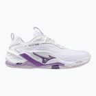 Buty do piłki ręcznej Mizuno Wav Stealth Neo 2 white/navy peony/peach parfait