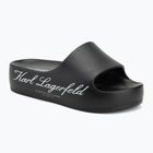Klapki damskie KARL LAGERFELD Kobo II Hotel Logo black eco eva