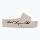 Klapki damskie KARL LAGERFELD Kobo II Hotel Logo off white eco eva