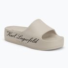 Klapki damskie KARL LAGERFELD Kobo II Hotel Logo off white eco eva