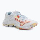 Buty do siatkówki damskie Mizuno Wave Lightning Z8 white/calypso coral/pale banan