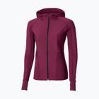 Kurtka do biegania damska Mizuno Active Warm Hybrid Full Zip Hooded dark purple