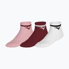 Skarpety Mizuno Training Mid With Line 3 pary pinkesque/lava falls/white