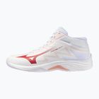 Buty do siatkówki damskie Mizuno Lightning Select Mid white/rose elegance/lava falls