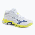 Buty do siatkówki Mizuno Wave Lightning Elite Mid white/lighting yellow/dazzling blue