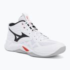 Buty do siatkówki Mizuno Wave Momentum Pro Mid white/black/fiery red