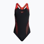 Strój pływacki jednoczęściowy damski Speedo Plastisol Laneback black/fed red/white