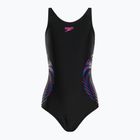 Strój pływacki jednoczęściowy dziecięcy Speedo Plastisol Placement Muscleback black/rose violet