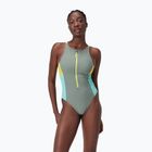 Strój pływacki jednoczęściowy damski Speedo Zip Colorblock soft olive