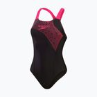 Strój pływacki jednoczęściowy damski Speedo Medley Logo Medalist black/electric pink