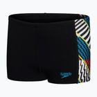 Bokserki pływackie dziecięce Speedo Digital Panel Aquashort black/white/watermelon