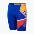 Jammery pływackie dziecięce Speedo Placement V Cut Digital true cobalt/watermelon/sweep purple