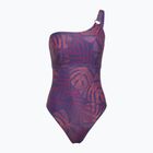 Strój pływacki jednoczęściowy damski Speedo Shaping Printed Asymmetric hapuna blue