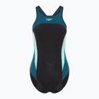 Strój pływacki jednoczęściowy damski Speedo High Neck Splice Cross Back dark teal