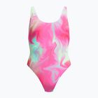 Strój pływacki jednoczęściowy damski Speedo Flu3nte Printed Convertible coral sands