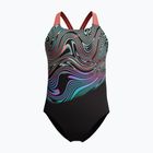 Strój pływacki jednoczęściowy dziecięcy Speedo Digital Placement Powerback neon coral