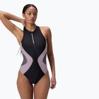Strój pływacki jednoczęściowy damski Speedo Zip Colorblock anthracite