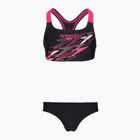 Strój kąpielowy dwuczęściowy dziecięcy Speedo Medley Logo Racerback 2pc anthracite/pink