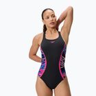Strój pływacki jednoczęściowy damski Speedo Hyperboom Splice Muscleback anthracite/margarita pink