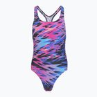 Strój pływacki jednoczęściowy dziecięcy Speedo Hyperboom Print Medalist anthracite