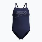 Strój kąpielowy jednoczęściowy dziecięcy Speedo Endurance+ Logo Thinstrap peacoat
