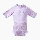 Kombinezon UPF 50+ dziecięcy z pieluszką Splash About Happy Nappy lilac sprnig