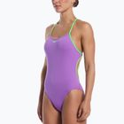 Strój pływacki jednoczęściowy damski Nike Hydrastrong Logo Graphic T-Back bright violet