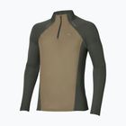 Longsleeve do biegania męski Mizuno Active Dryaeroflow Hybrid Long Sleeve Top Forest Night