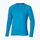 Longsleeve do biegania męski Mizuno Active Dryaeroflow blue jewel