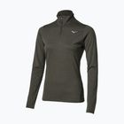 Bluza do biegania damska Mizuno Core Impulse Half Zip Long Sleeve Tee forest night